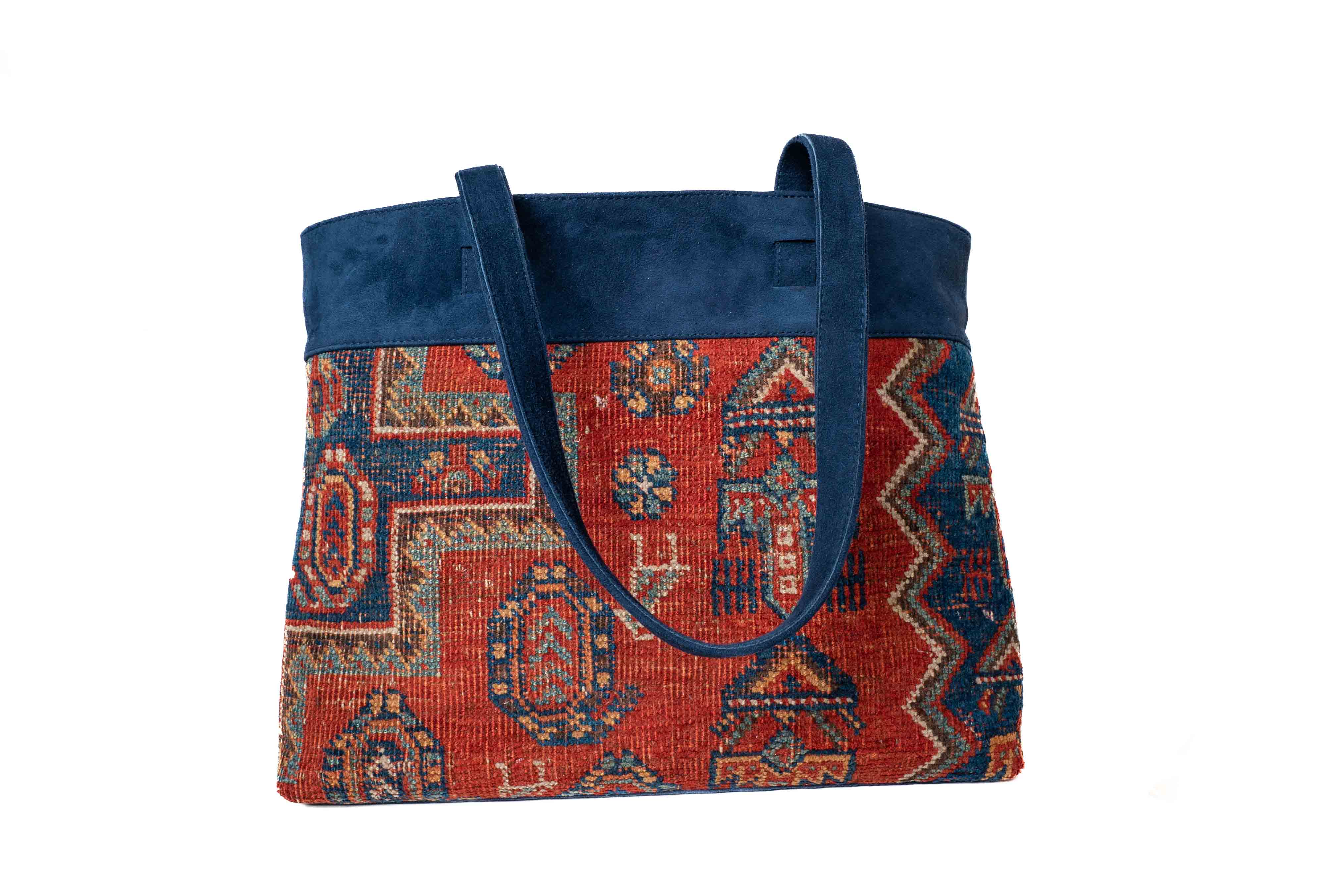 Large Navy Kilim Handbag